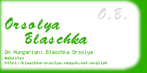 orsolya blaschka business card